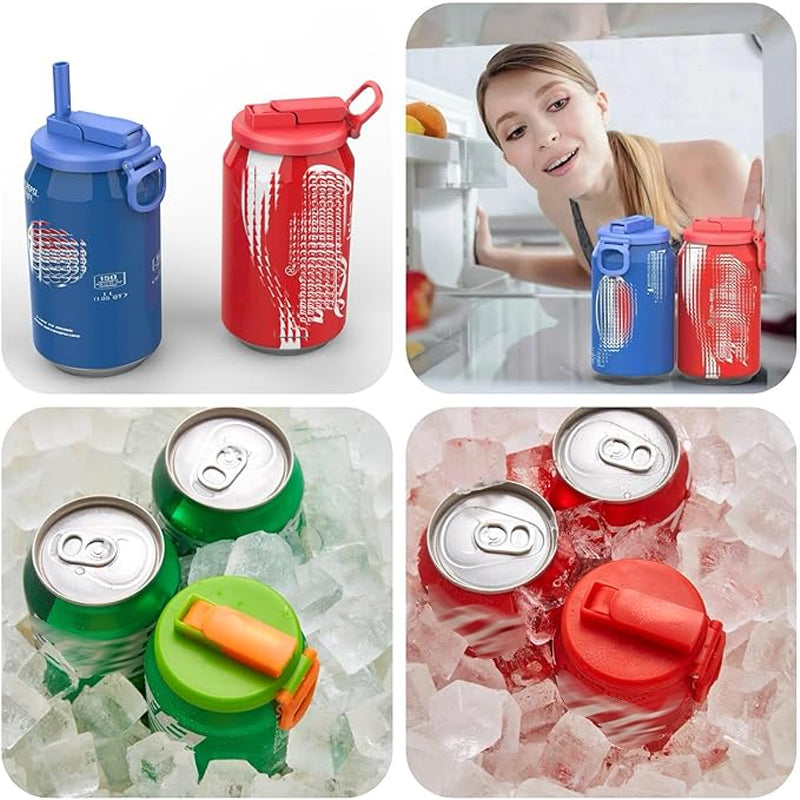 Silicone Straw Soda Can Lids in 4 Colors