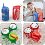 Load image into Gallery viewer, Silicone Straw Soda Can Lids in 4 Colors
