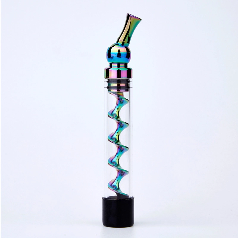 Portable Easy-To-Clean Twisted Glass Blunt Pip